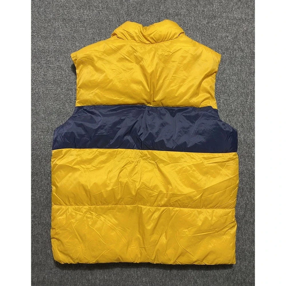 Old Navy Boys Gold Navy Blue Full Zip Puffer Vest Size L 10/12